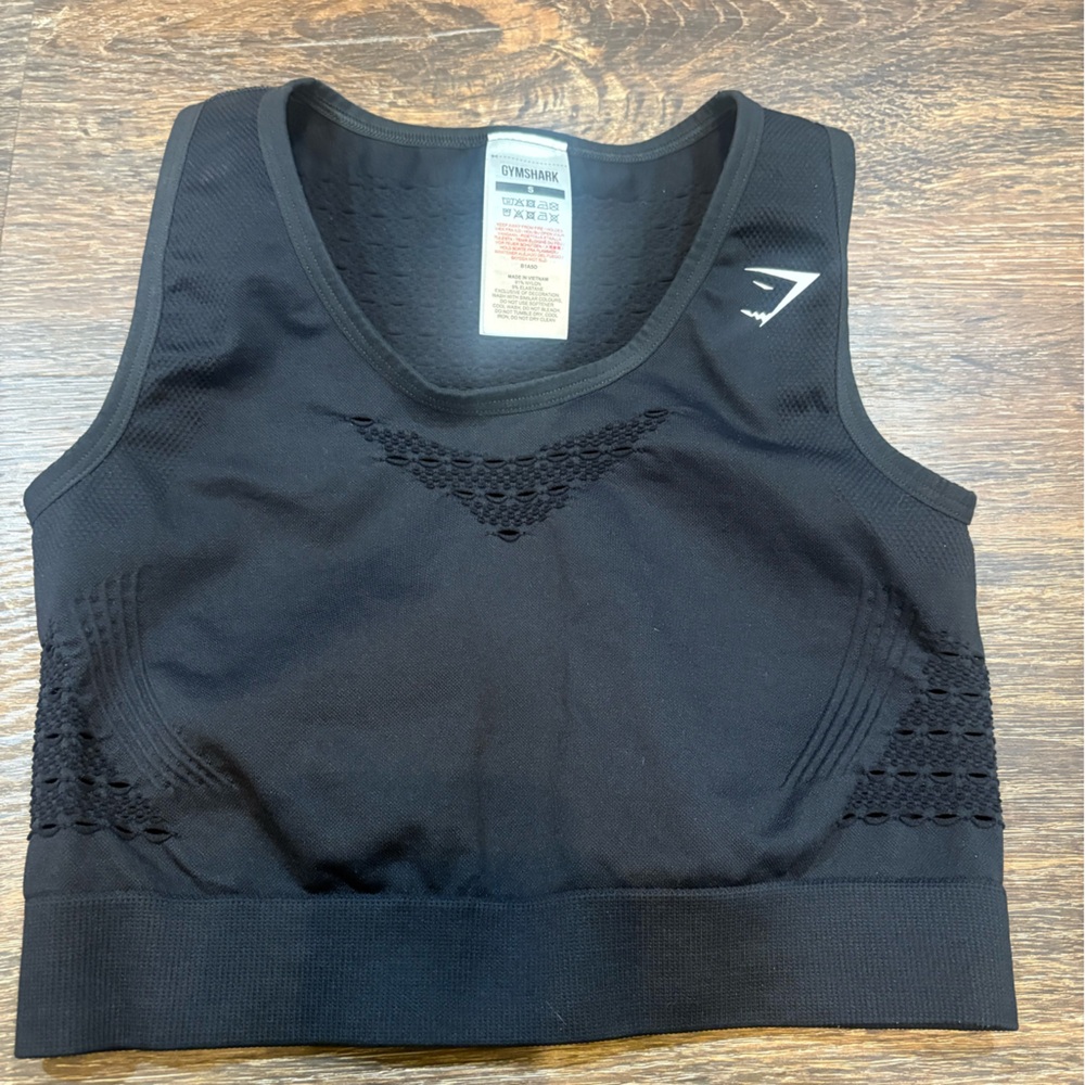 Gymshark Black Performance Crop Top